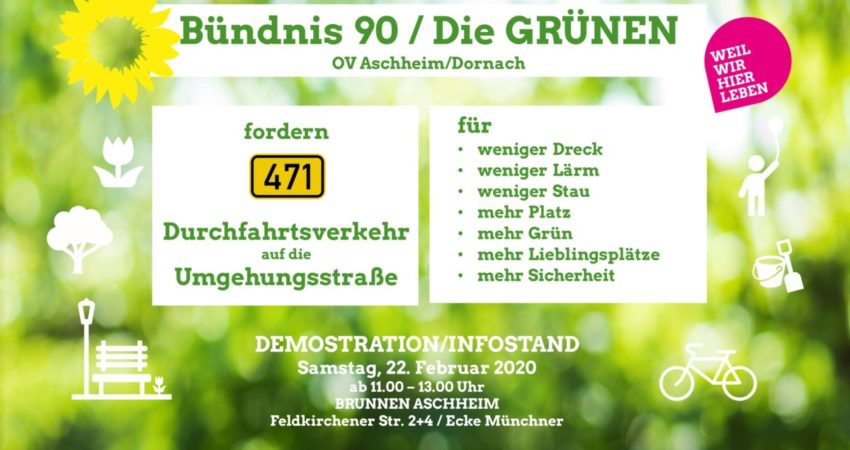 Demo Infostand in Aschheim am Brunnden: B471