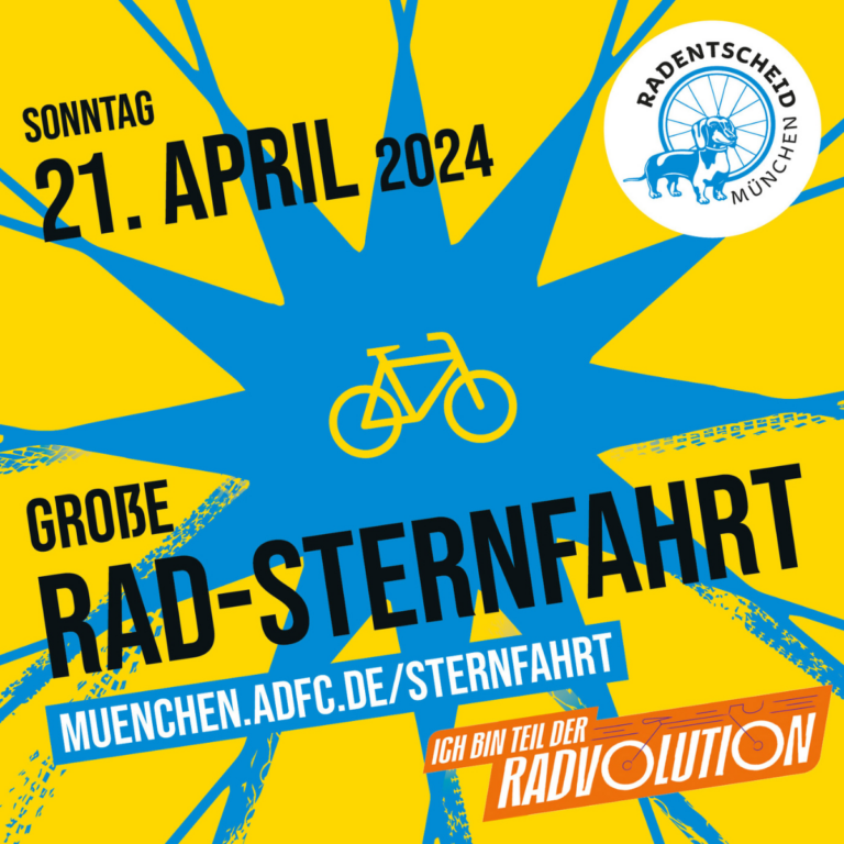 Sonntag 21. April Rad-Sternfahrt München