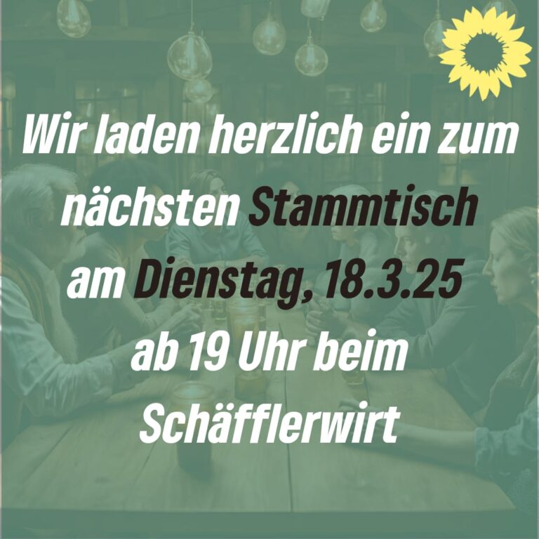 Stammtisch am 18.3. beim Schäfflerwirt